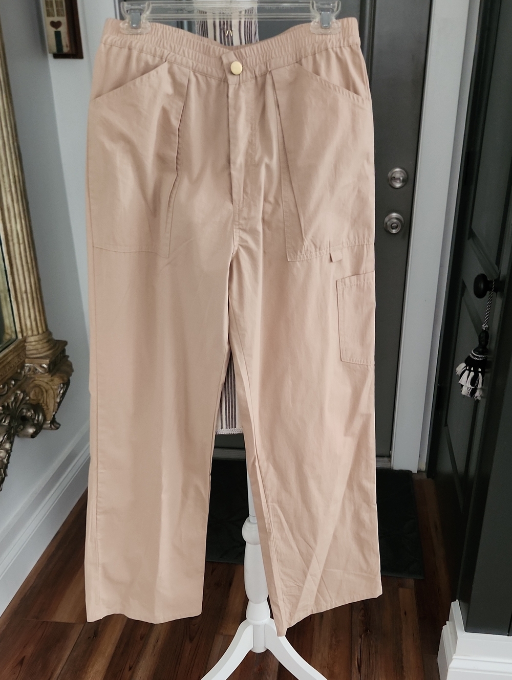 Promesa Tan Utility Wide-Leg High Rise Pants